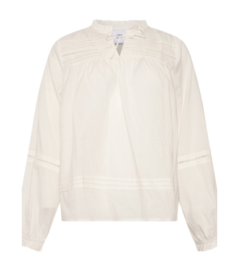 TIFFANY Hanni Ls Blouse Cotton, White
