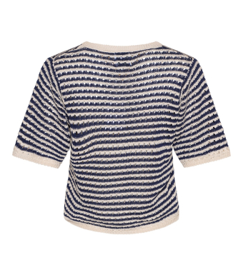 Tiffany Ea Knit Jumper, Cream/navy