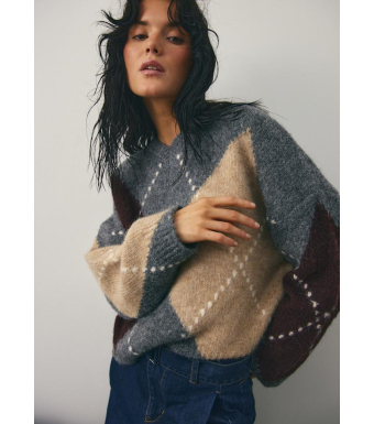 Noella Lai Knit, Medium Grey Melange