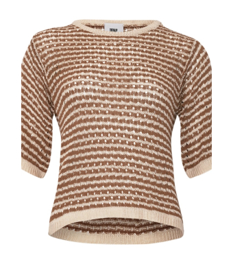 TIFFANY Ea Knit Jumper, Cream/light Brown