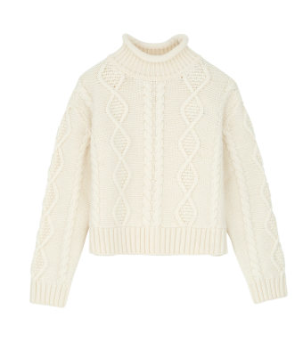 Skall Studio White Sun O-neck Jumper 100% Merino Uld, Ecru