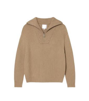 Tiffany Clothing Flora Zip Knit, Camel