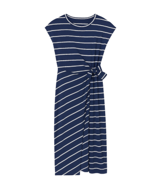 TIFFANY Stribet Kjole A8612, Blue/white Stripe