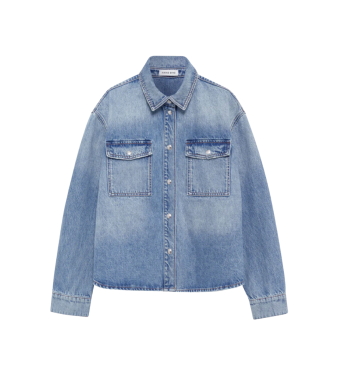 Anine Bing Paxton Shirt A-07-10673, Baltic Blue