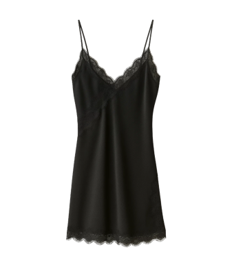 Opal Studio Lucia Lace Strap Top, Black