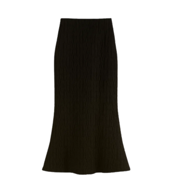 Opal Studio Lily Lace Long Skirt, Black