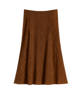 Opal Studio Lily Lace Wide Skirt, Chocolate