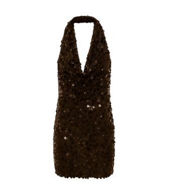 Opal Studio Lara Sequins Dress, Mocca