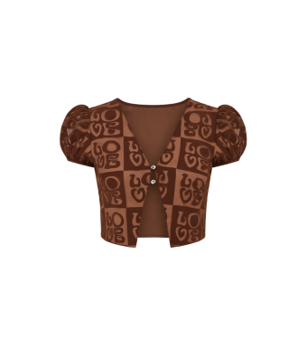 HOUSE OF SUNNY Casa Amor Top, Earth