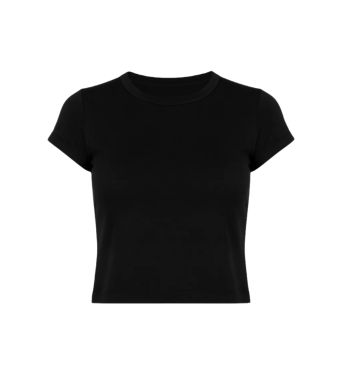 ETERNE Baby Tee Short Sleeve, Black