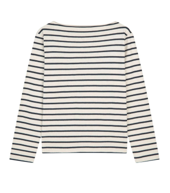 Mads Nørgaard Pablo Gabi Tee Long Sleeve, Vanilla Ice/sky Captain