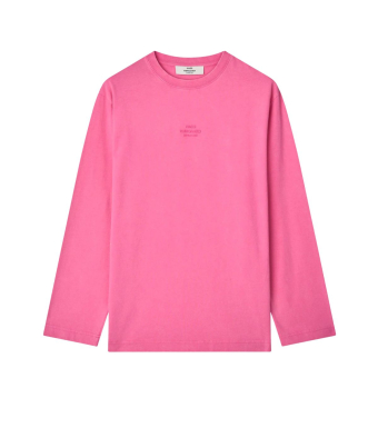 Mads Nørgaard Cotton Jersey Jerry Tee Long Sleeve, Carmine Rose