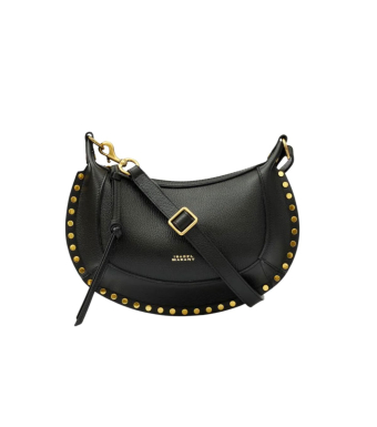 Oskan Moon Shoulder Bag Grain Leather, Black