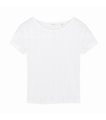 Skall Studio Anna Cap Sleeve Tee, Optic White