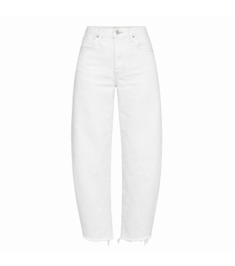 Frame The Bubble Crop, White New Fray