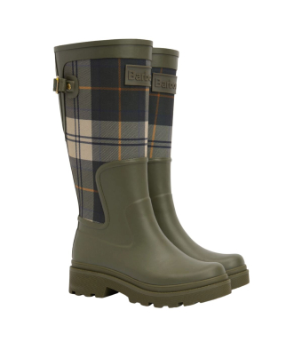 Barbour Dena Tall Welly Boots, Ancient Tartan