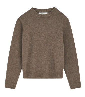 Skall Studio Cameron Jumper 100% Merino Uld, Brown Melange