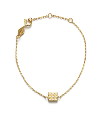 ANNI LU Nine Dots Bracelet, Gold Crystal