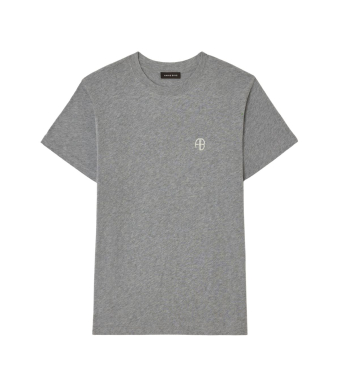 Anine Bing Wagner Tee Soft Stencil, Dark Grey Melange