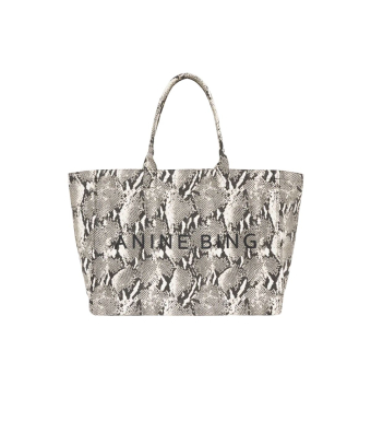Anine Bing Leo Canvas Tote, Python
