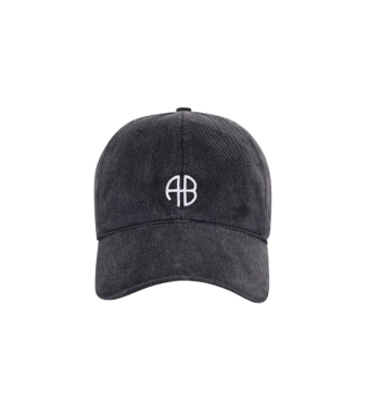 Anine Bing Jeremy Baseball Cap S-12-9084, Washed Smoke Grey