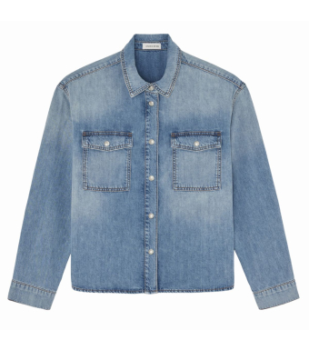 Anine Bing Paxton Shirt A-07-10673, Tidal Blue