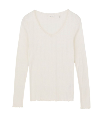 Skall Studio June V-blouse, Ecru