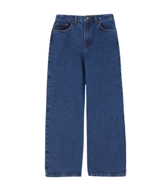 Skall Studio Willow Wide Leg Jeans, Mid Blue Denim