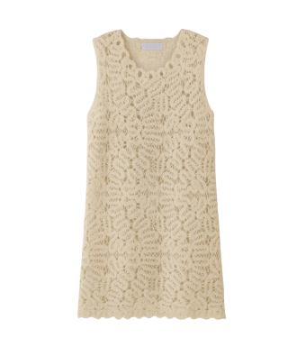 Opal Studio Fanta Crocheted Dress, Creme