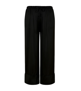 OPAL STUDIO Becca Heavy Satin Pants -G0397, Black