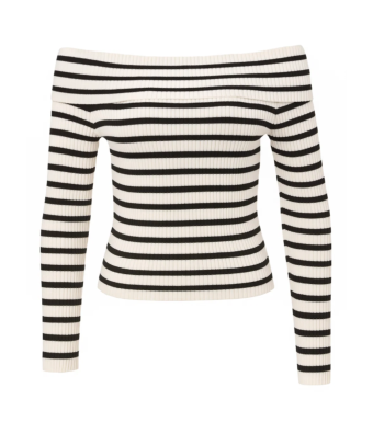 Opal Studio Filna Off Shoulder, Off White/black