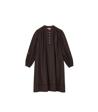 Skall Studio Leaf Shirtdress, Dark Brown