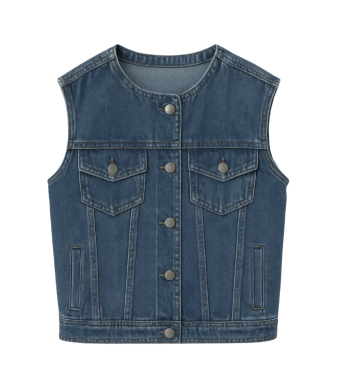 Opal Studio Agnes Denim Vest, Blue Denim