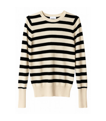 Opal Studio Fiana Blouse, Off-white/black