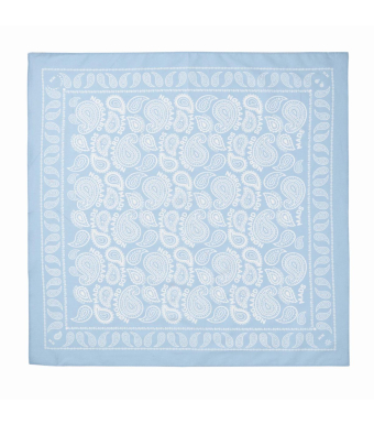 Mads Nørgaard Paisley Scarf Solid Soft Cotton, Cashmere Blue