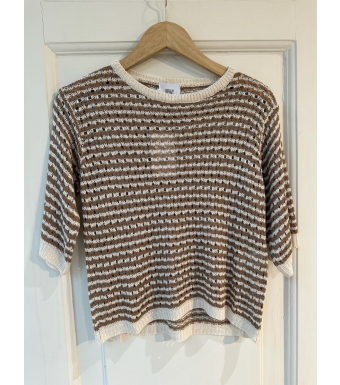 TIFFANY Ea Knit Jumper, Cream/light Brown