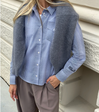 Baum Und Pferdgarten Menja Shirt, Blue Mini Check