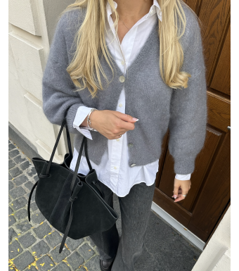 Tiffany Clothing Lilje Mohair Cardigan, Light Grey