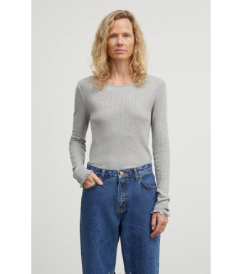 Skall Studio Edie Blouse L/s, Grey Melange