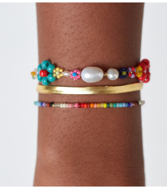 ANNI LU Snake Charmer Bracelet, Gold