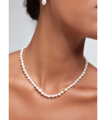 ANNI LU Petit Stellar Pearly Necklace, Gold