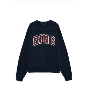 Anine Bing Trenton Sweatshirt Bing, Washed Navy