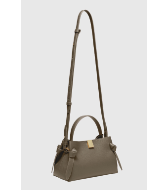 YUZEFI Gyoza Mini Pebble Grain Leather, Taupe