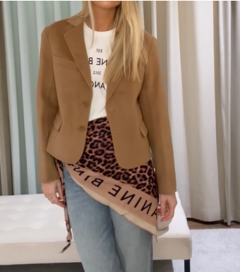 Anine Bing Etienne Blazer Cashmere Blend, Camel