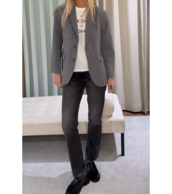 Anine Bing Bruno Jeans, Washed Smoke Grey