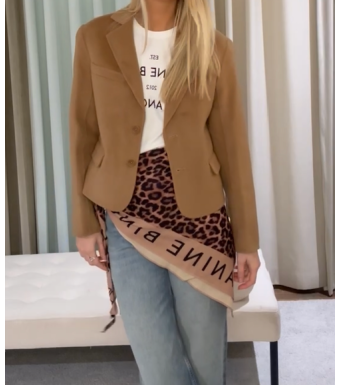 Anine Bing Eliza Sarong, Tan And Brown Leopard