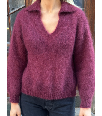 Opal Studio Mana Polo Knit 80% Mohair, Bordeaux