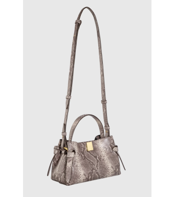 YUZEFI Gyoza Mini Embossed Leather, Ash Snake