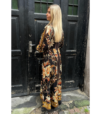 Farm Rio Maxi Dress Majestic Garden, Majestic Garden Black