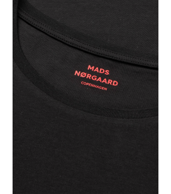 Mads Nørgaard Fine Jersey Teasy Tee Fav, Black